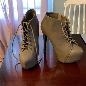 Charlotte Russe High Heel Pointed Toe Ankle Boots